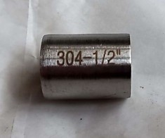 1/2" (21,3 мм) ISO полнорезьбовая Муфта резьбовая AISI 304, (ШТ)