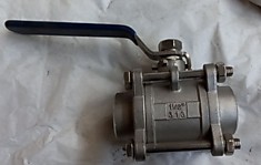 1 1/2" (48,3 мм) ISO приварной AISI 316 Кран шаровой трехсоставной, (ШТ)