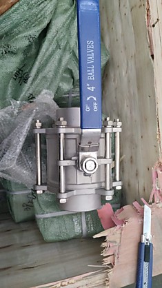 4" (114,3 мм) ISO приварной AISI 304 Кран шаровой трехсоставной, (ШТ)